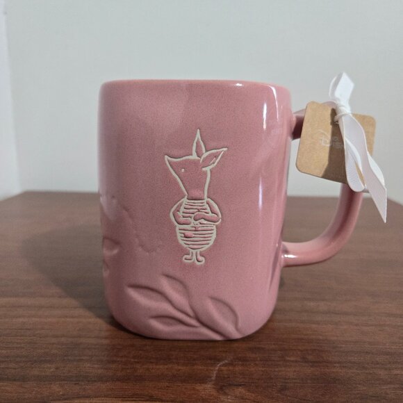 Disney Rae Dunn Winnie The Pooh Piglet Pink Design Coffee Mug Brand New With Tag - Picture 1 of 6